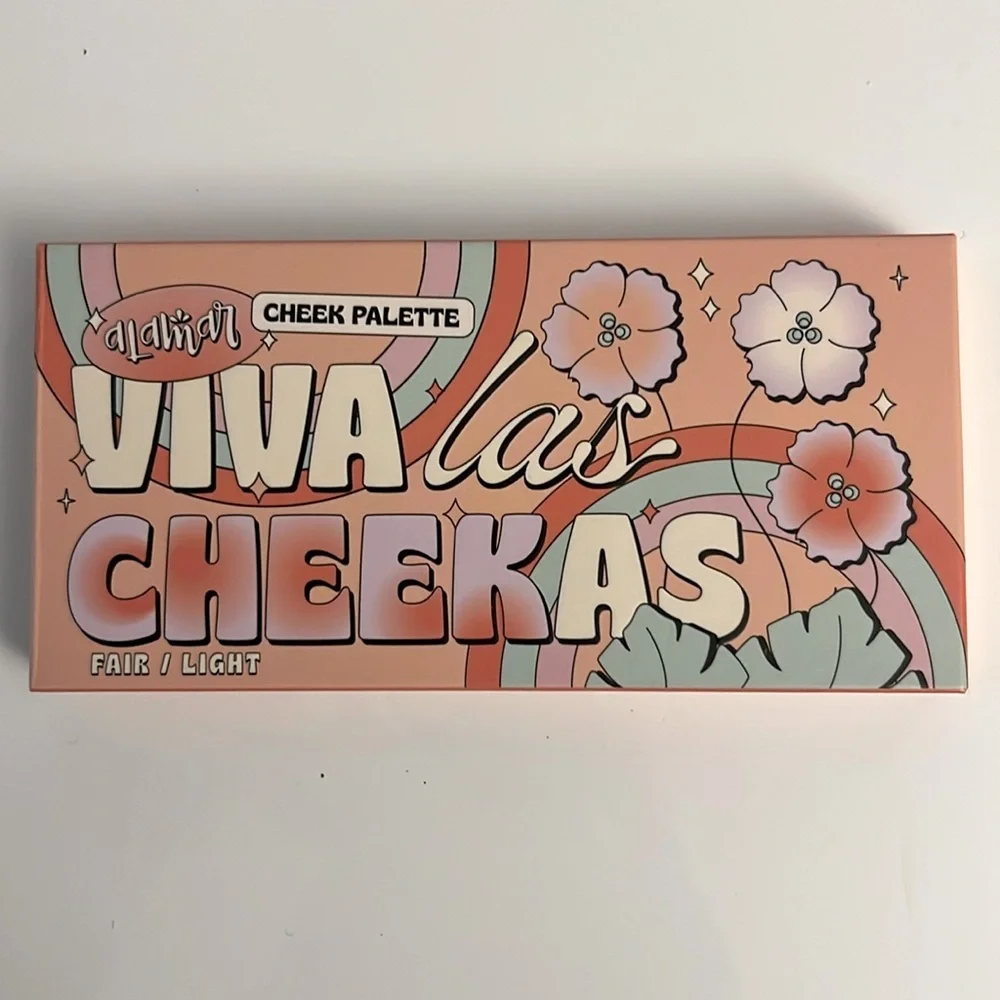 New in Box Alamar Cosmetics Cheek Palette Blush Viva Las Cheekas Fair/Light